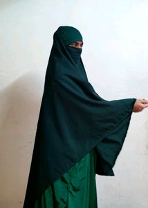 Beautiful Bottle Green Uper Khimar Or Hijab