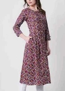 Women Kurti Gold Button