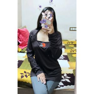 Team Apparel&#39;s Unique Bold,Wide Neckline Top