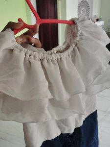 Ruffled Two-Tone Dress