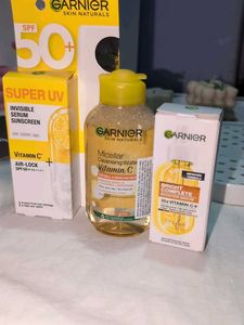 Garnier Micellar Water , Sunscreen And Serum