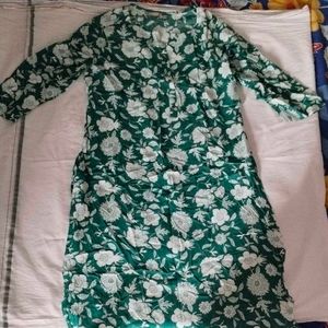 A Floral Green Kurti