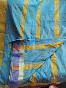 OLD Yellow Blue Banarasi Saree