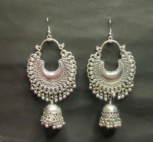 Silver Jhumka Earrings