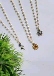 3 Pearl Necklaces & Princess Core Necklace