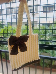 Crochet Popcorn Tote Bag👜
