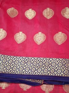 Beautiful Art Silk Saree Without Blouse