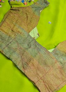 Embroidered Green handwork saree