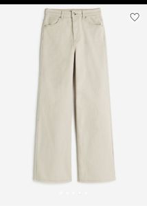 H&amp;M Khaki Wide Leg Jeans
