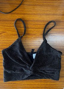 Divided H&M Black Glittery Top
