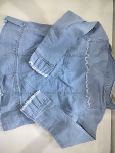 Ruffled Denim Jacket