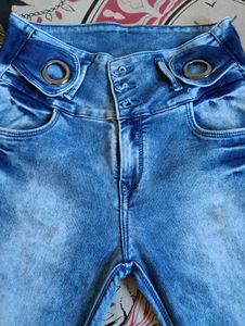 High-Waisted Denim Jeans