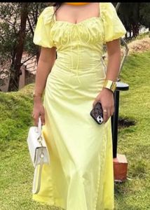 Trendy Yellow Corset Dress For Summer &amp; Autumn