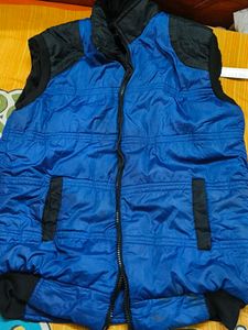 Stylish Blue Sleeveless Jacket