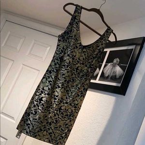 Golden Floral Dress