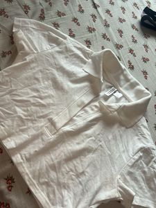 H&M Vintage White Polo Shirt