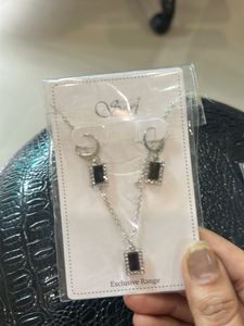 Black And Silver Chain Set
