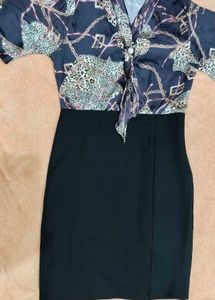 Chic Chain &amp; Animal Print Dress