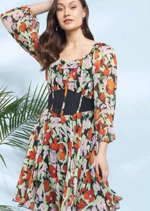 Corset fit Floral Print Mini Dress