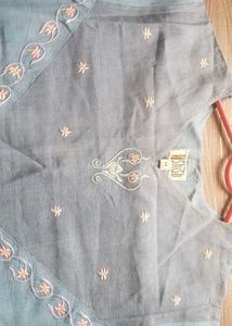 Blue Embroidered Dress