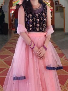 💖Blue-Pink Lehenga Choli Set 💙