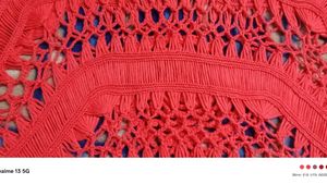 Red Crochet Style Top