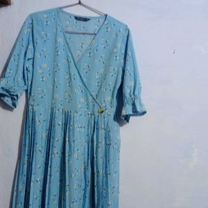 Floral Print Pleated Dress