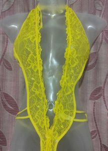 Yellow Lace Bodysuit