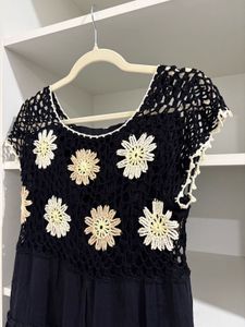 Daisy Crochet Mini Dress