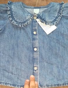 Cute Baby Girl Denim Top