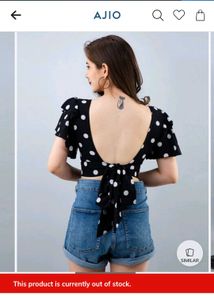 Saubhagya Polka Dot Blouson Top