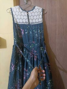 Grey Multicolour Flare Frock