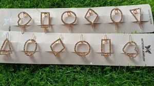 Flower Hair Clips - Set Of 12
