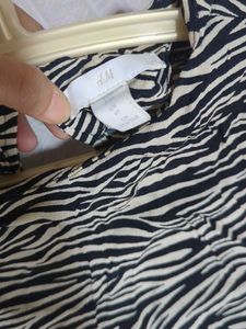 Zebra Print Backless Mini Dress