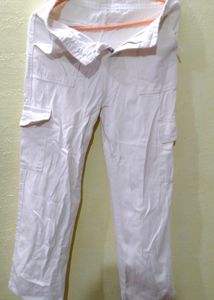 White Cargo Jeans