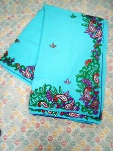 Beautifull Ambroidary Saree