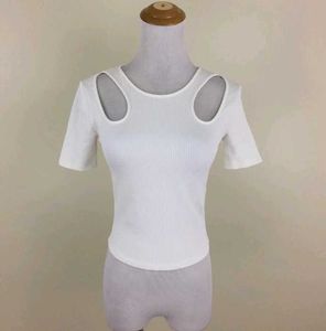 Zara White Cutout Top