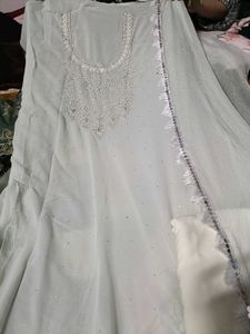 Elegant Light Blue  Dress Material