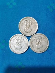 Error Coins Rupees Word Not Printed Below 5, Rare
