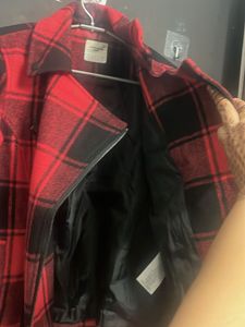 Red Plaid Moto Jacket