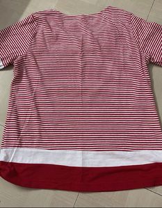 Set of two Striped Red &amp; White Top