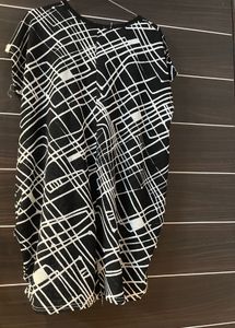 Black &amp; White Patterned Dress