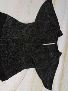 (900)Sparkly Black Bodysuit