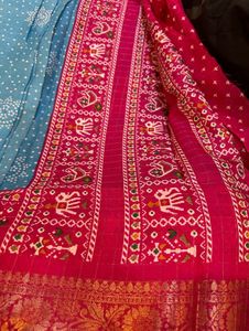 Blue Saree With Blouse Piece