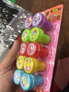 10 Pcs Animal Carton Emoji Face Design Stamps