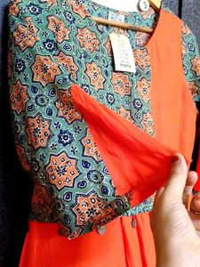 New Orange Stylish Kurti 🧡