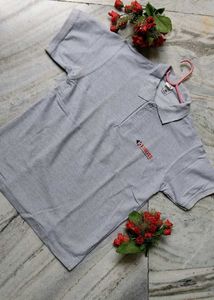 Casual Grey Polo Shirt