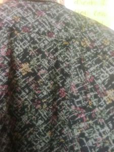 Black Shirt With Printed Flowers