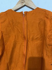 Dhoti Patilya Dress( Orange And Black)