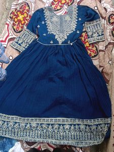 Elegant Blue Ethnic Gown